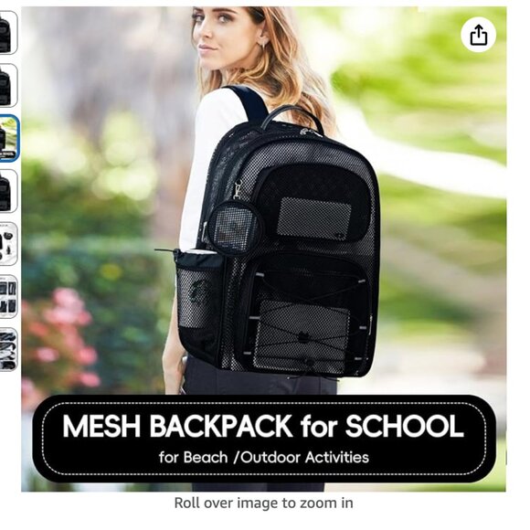 Large Mesh Backpack 40L See Through NEW IN BOX - Picture 3 of 7